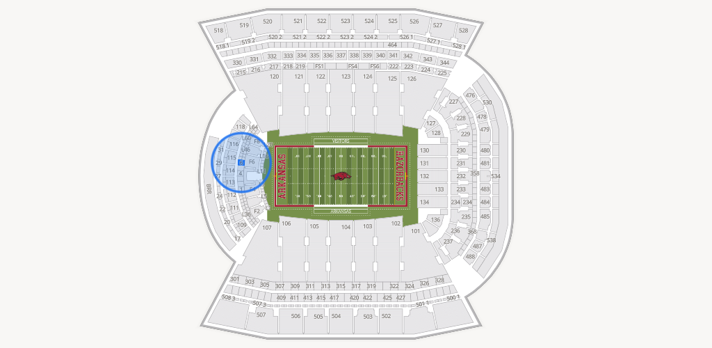Razorback Stadium Seating Chart