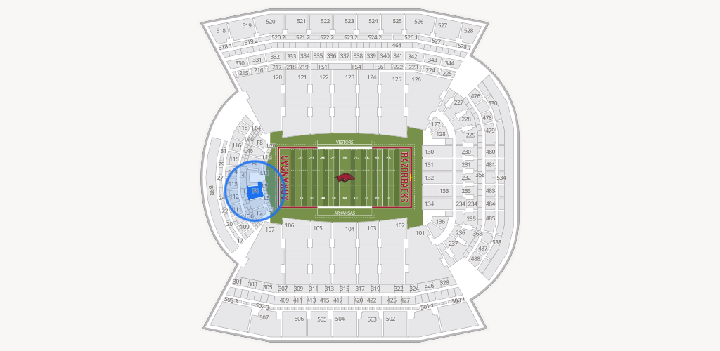 Razorback Stadium Seating Chart