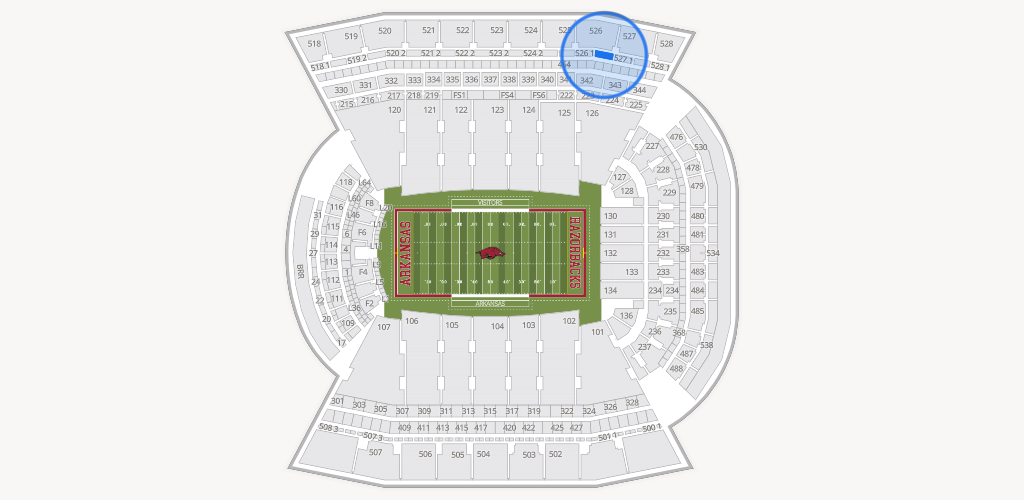 Razorback Stadium Seating Chart
