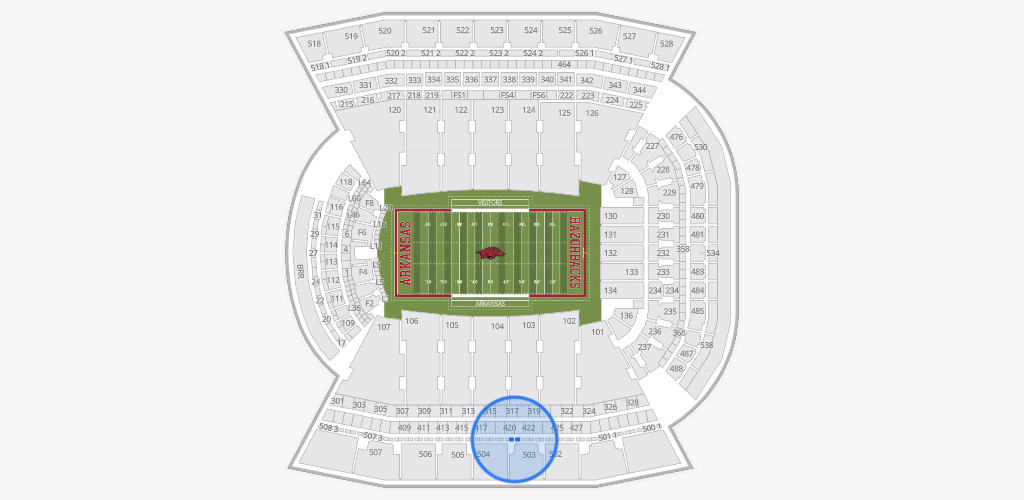 Razorback Stadium Seating Chart