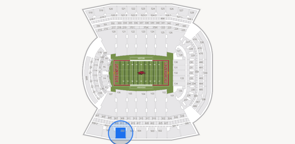 Razorback Stadium Seating Chart