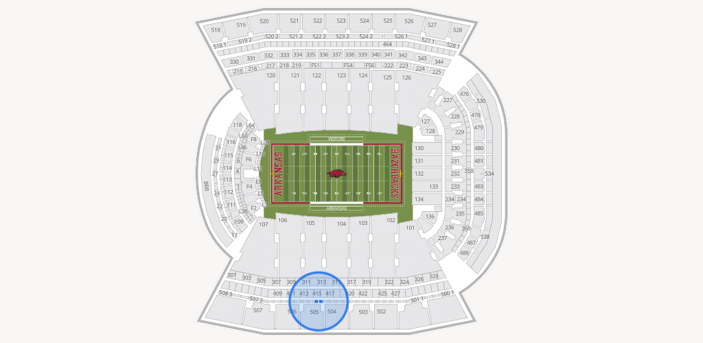 Razorback Stadium Seating Chart