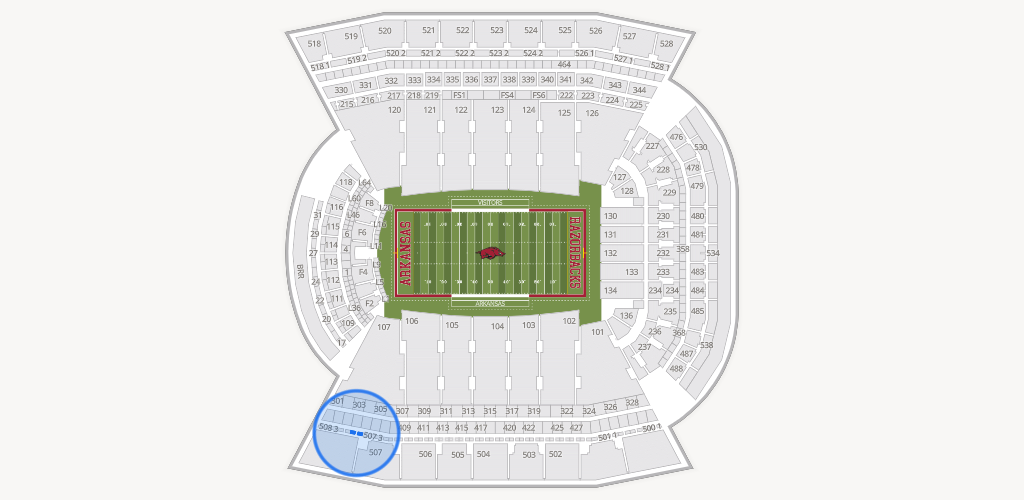 Razorback Stadium Seating Chart