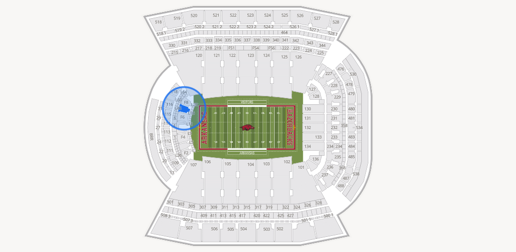 Razorback Stadium Seating Chart
