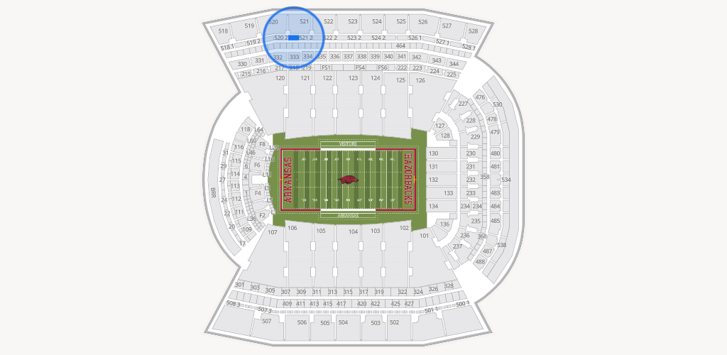 Razorback Stadium Seating Chart