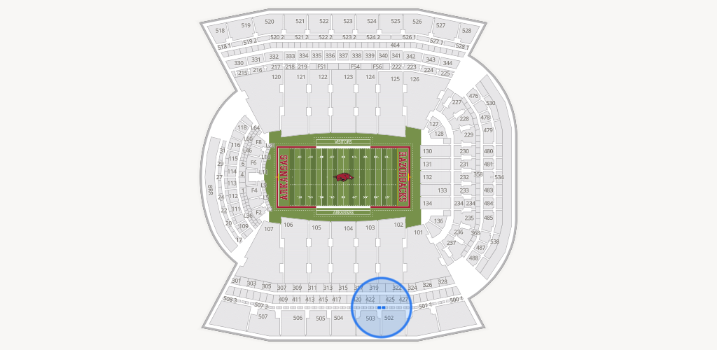 Razorback Stadium Seating Chart