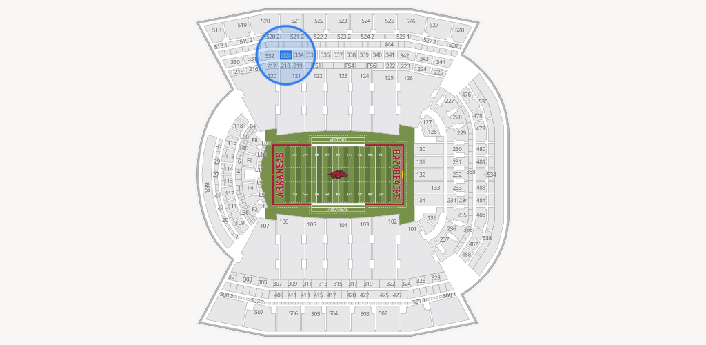 Razorback Stadium Seating Chart