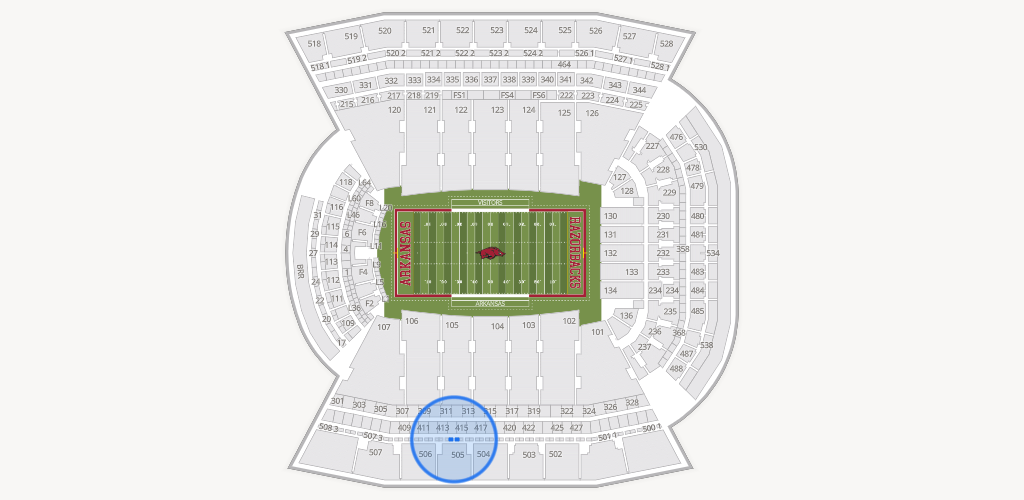 Razorback Stadium Seating Chart