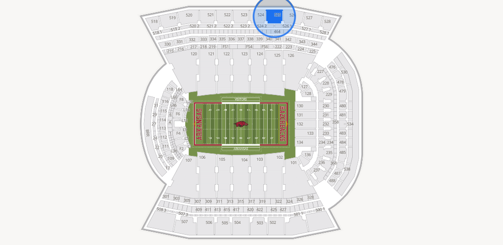 Razorback Stadium Seating Chart