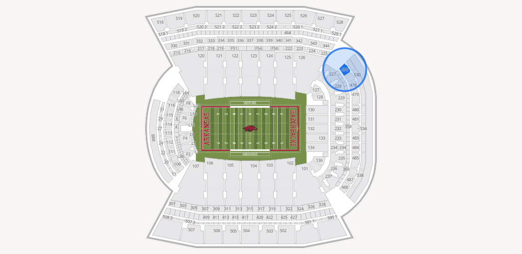 Razorback Stadium Seating Chart