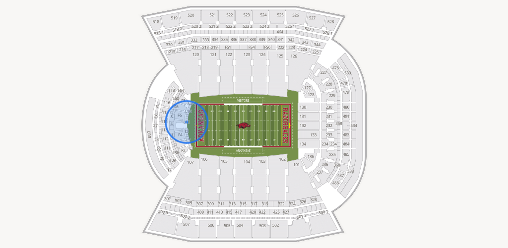 Razorback Stadium Seating Chart