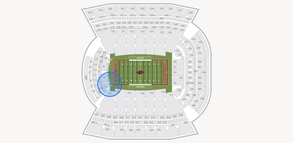 Razorback Stadium Seating Chart