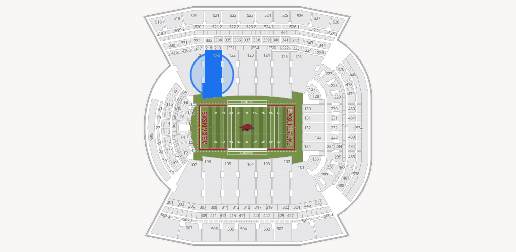 Razorback Stadium Seating Chart