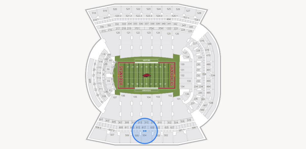 Razorback Stadium Seating Chart