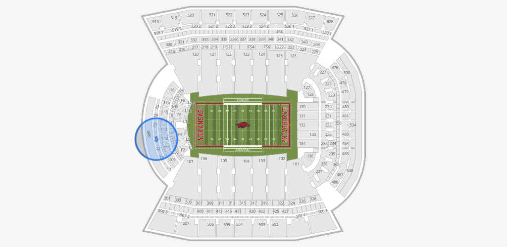 Razorback Stadium Seating Chart