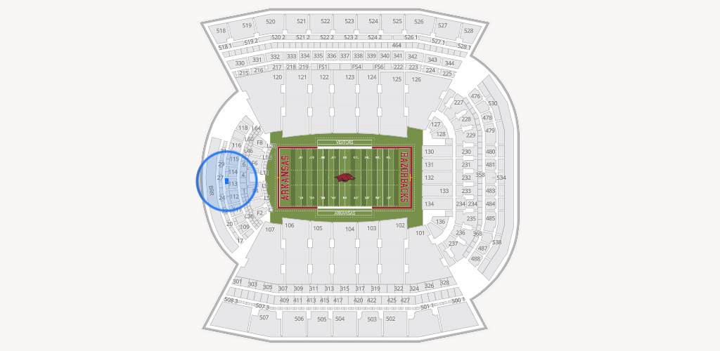 Razorback Stadium Seating Chart