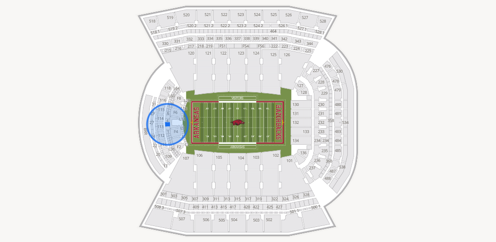 Razorback Stadium Seating Chart