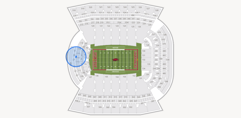 Razorback Stadium Seating Chart