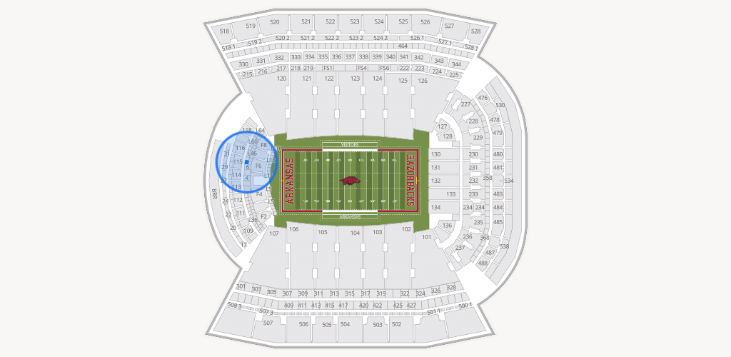 Razorback Stadium Seating Chart