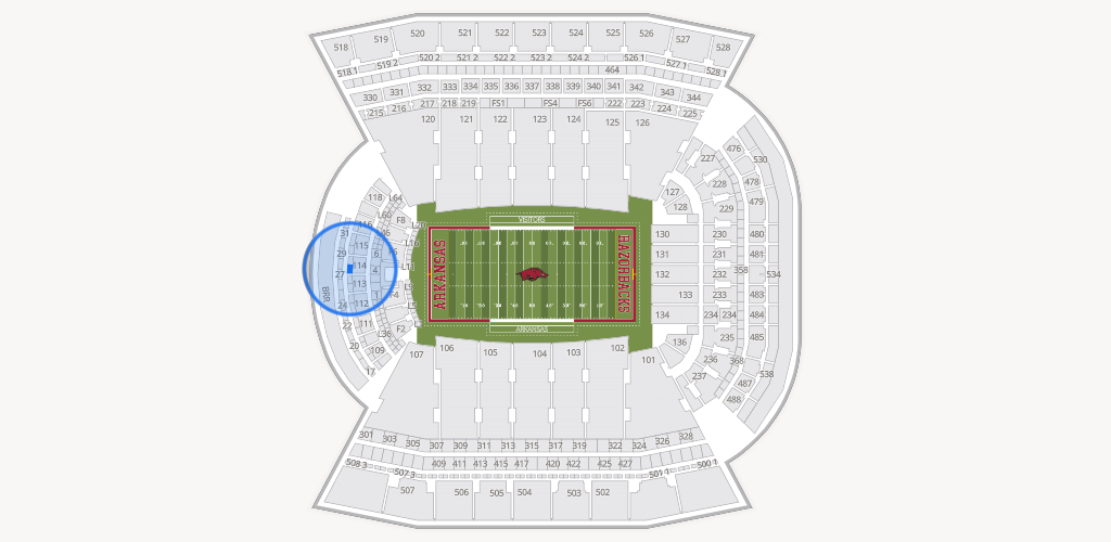 Razorback Stadium Seating Chart