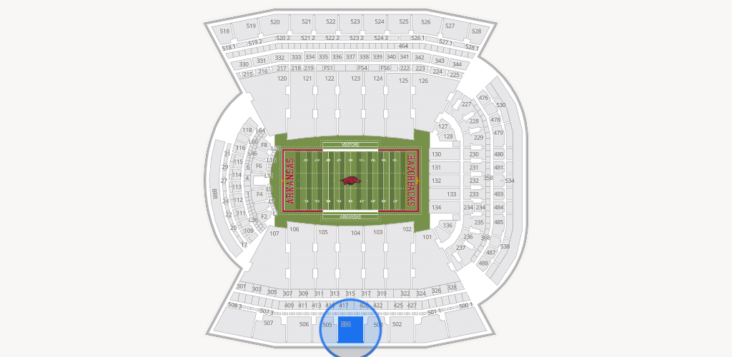 Razorback Stadium Seating Chart