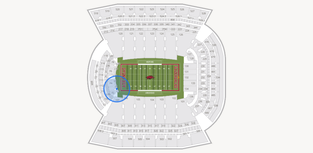 Razorback Stadium Seating Chart