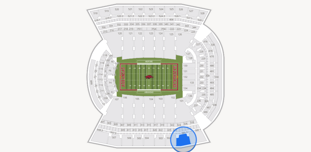 Razorback Stadium Seating Chart