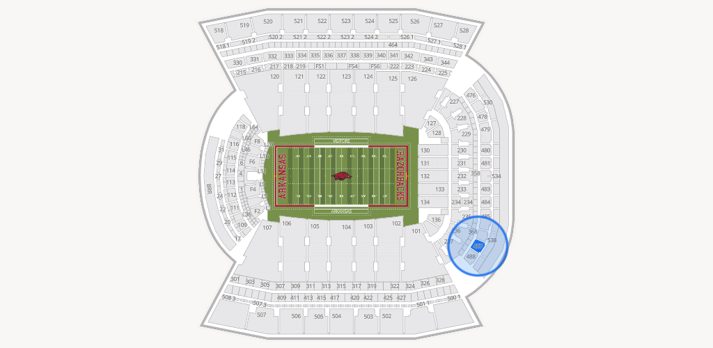 Razorback Stadium Seating Chart