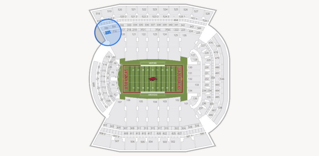 Razorback Stadium Seating Chart