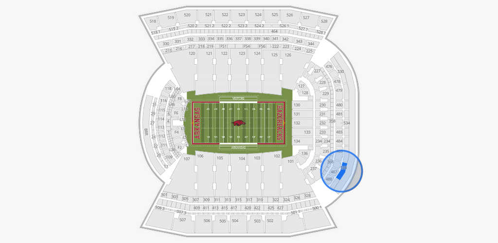Razorback Stadium Seating Chart