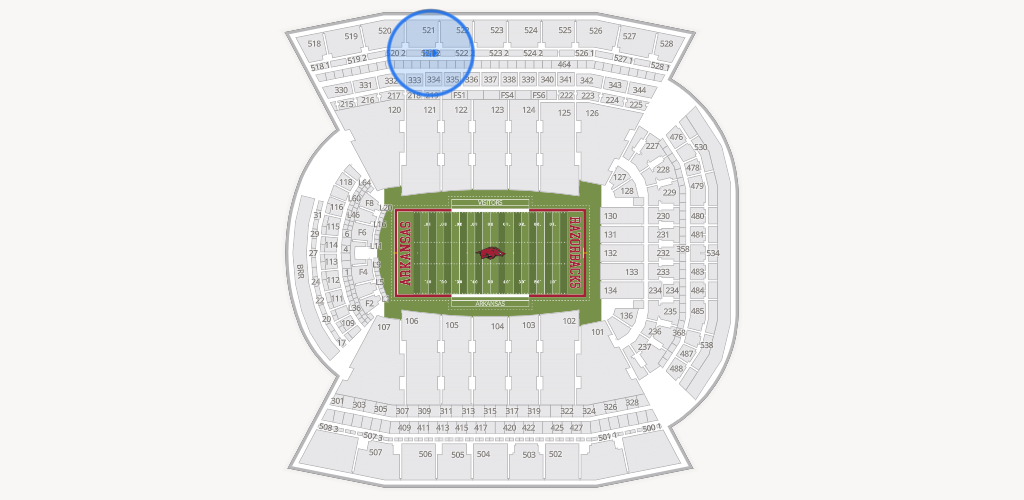 Razorback Stadium Seating Chart