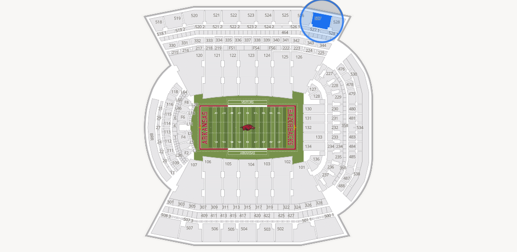 Razorback Stadium Seating Chart