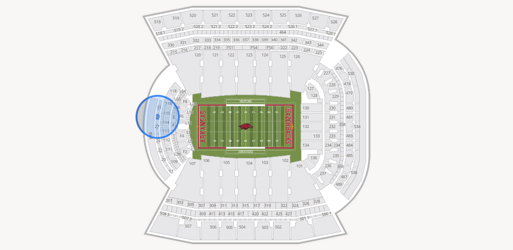 Razorback Stadium Seating Chart