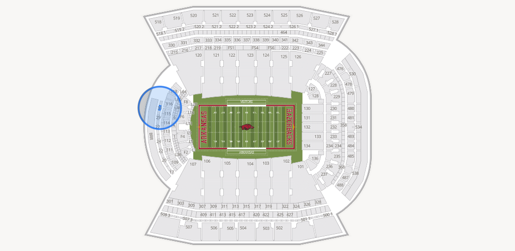 Razorback Stadium Seating Chart