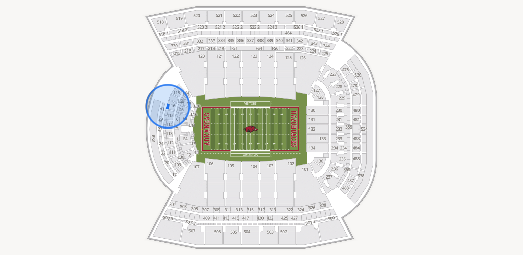 Razorback Stadium Seating Chart