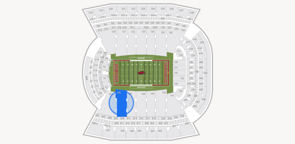 Razorback Stadium Seating Chart