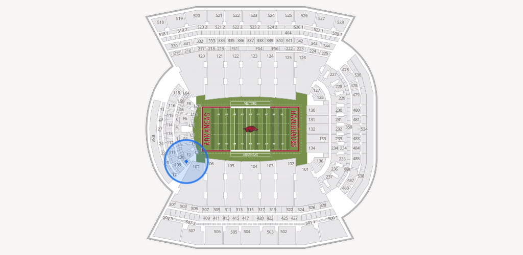 Razorback Stadium Seating Chart