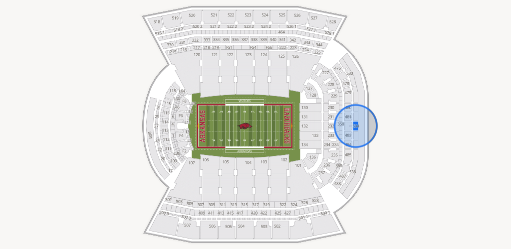 Razorback Stadium Seating Chart