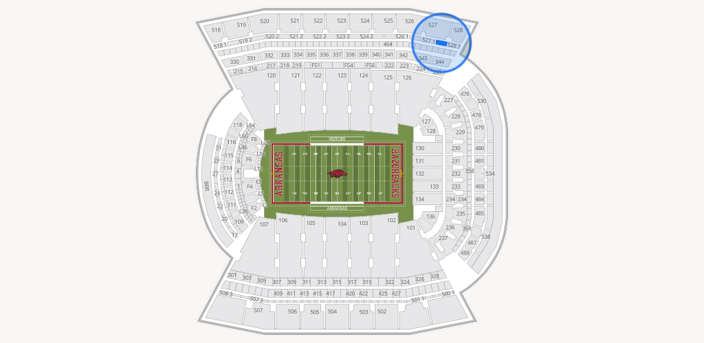 Razorback Stadium Seating Chart
