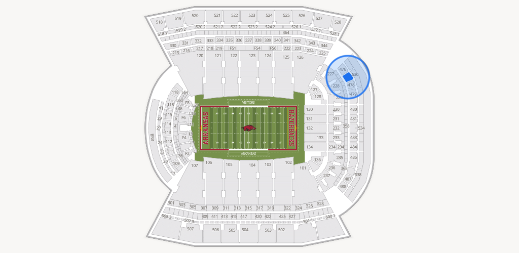 Razorback Stadium Seating Chart