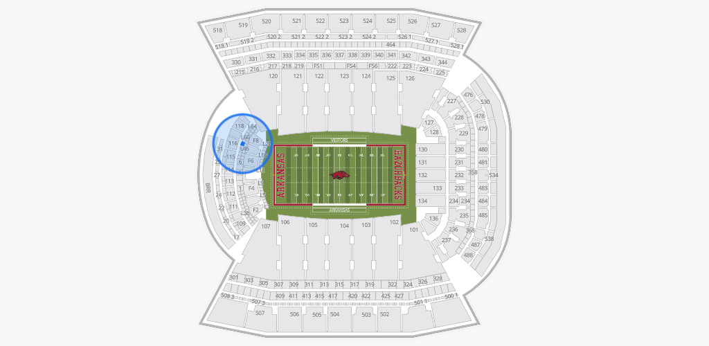 Razorback Stadium Seating Chart