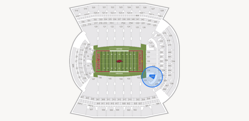 Razorback Stadium Seating Chart