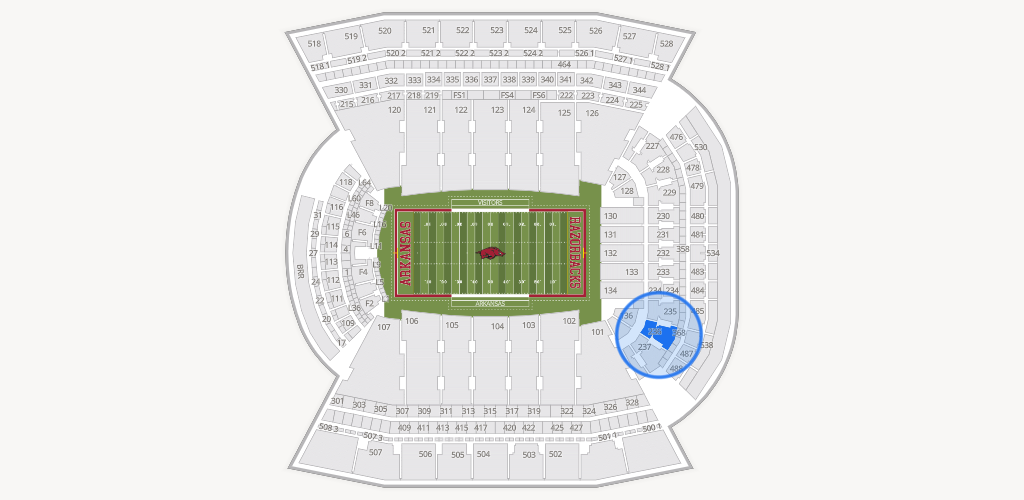 Razorback Stadium Seating Chart
