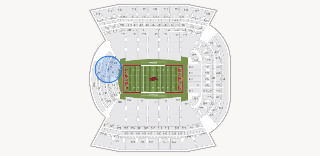 Razorback Stadium Seating Chart