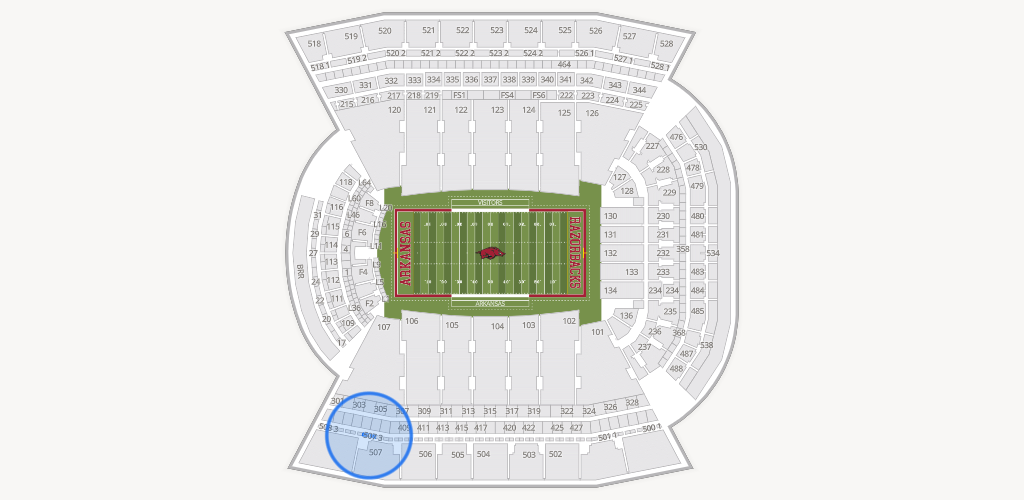 Razorback Stadium Seating Chart
