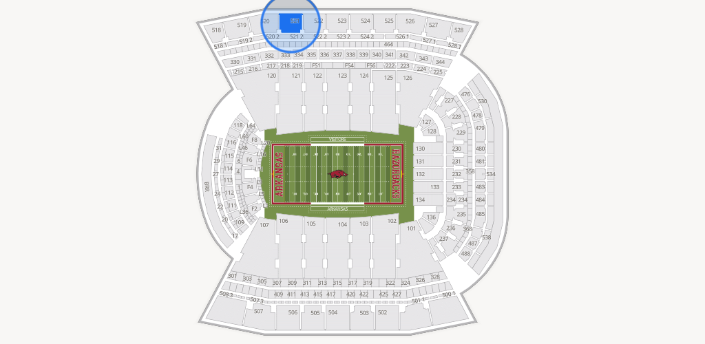 Razorback Stadium Seating Chart