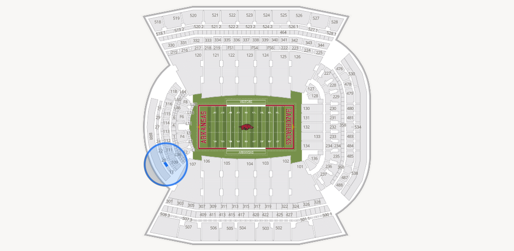 Razorback Stadium Seating Chart