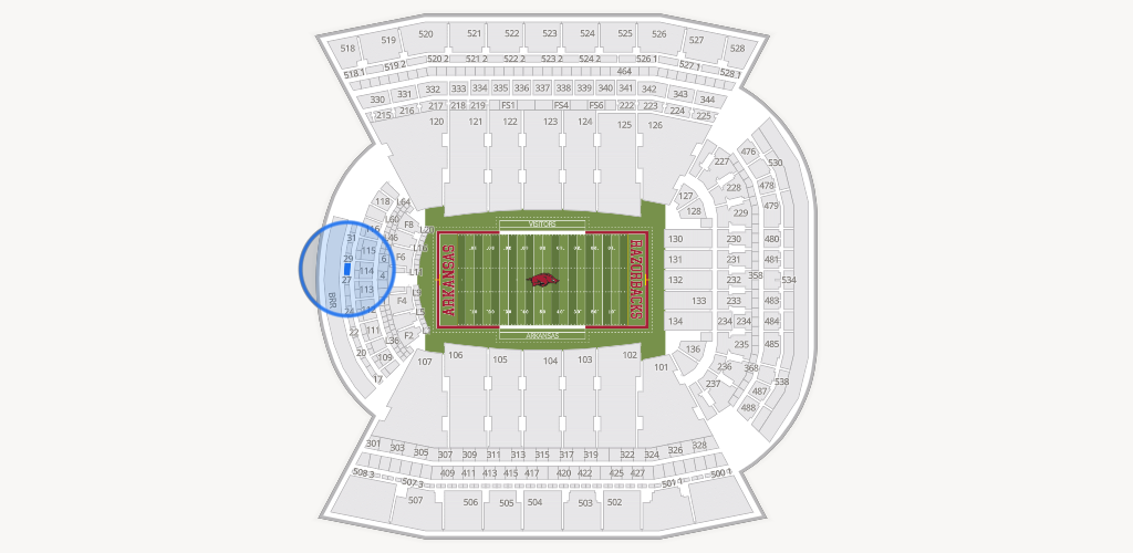 Razorback Stadium Seating Chart