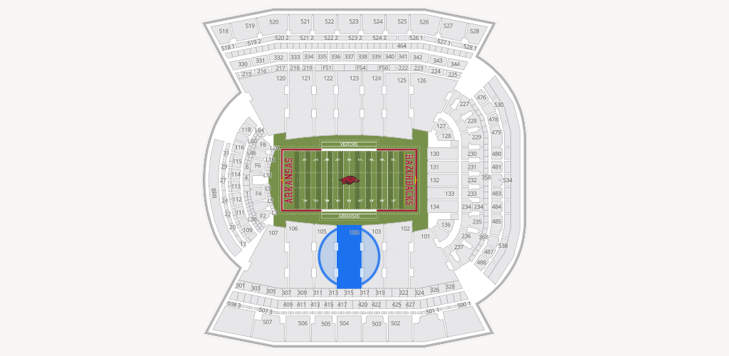 Razorback Stadium Seating Chart