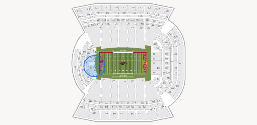 Razorback Stadium Seating Chart